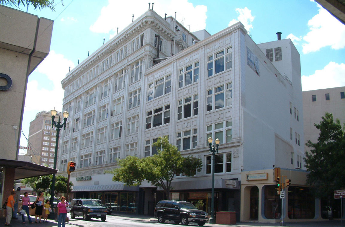 Exterior of the historic Union Fashion Center Lofts building.