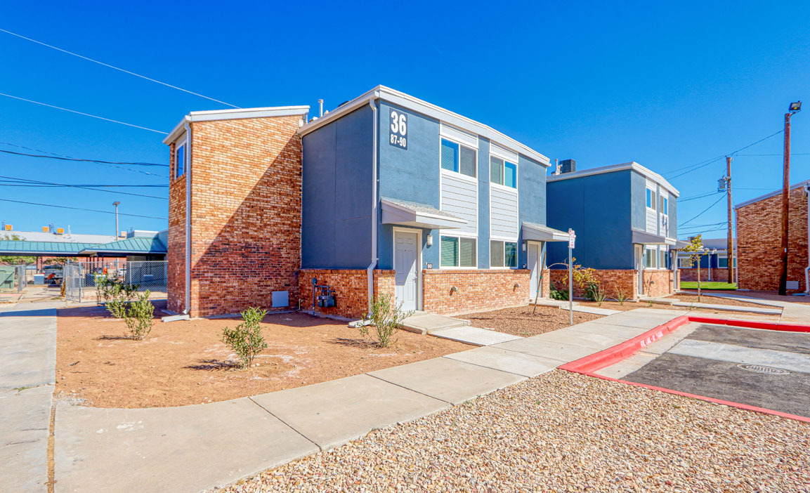 Exterior view of the renovated Cramer Apartments building.
