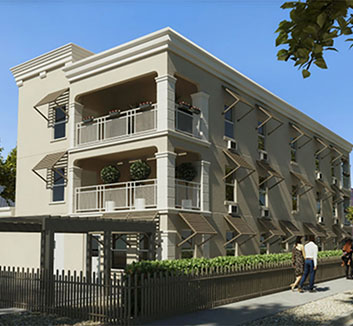 Renovation of SRO housing exterior.