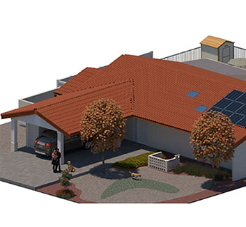 Rendering of the AETC community training and education center.