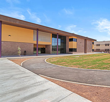 Exterior of the EPISD Coach Wally Hartley PK-8 school.